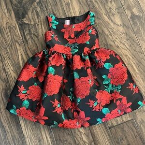 Christmas Floral Sleeveless Dress
